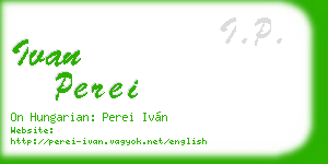 ivan perei business card